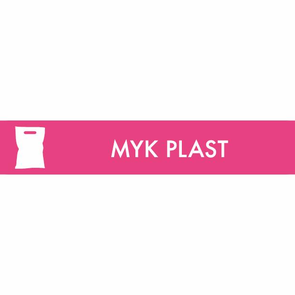 Piktogram Myk plast 16x3 xm Magnetisk Lyserød